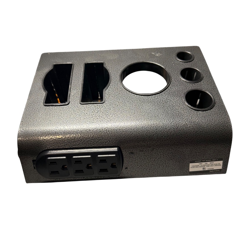 Professional Salon Tool Organizer Desktop Station Blow Dryer Holder 3-Outlet